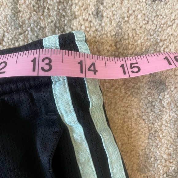 Women’s Adidas athletic shorts black & teal size XS drawstring, lined - Picture 8 of 10